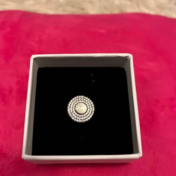 Deco CZ Opal Ring - Picture 2 of 5